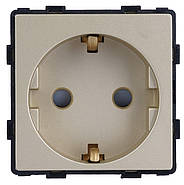 Потрійна розетка (3 гнізда) 1DAL | Золото Скло (G228D-STX3.GD), фото 3