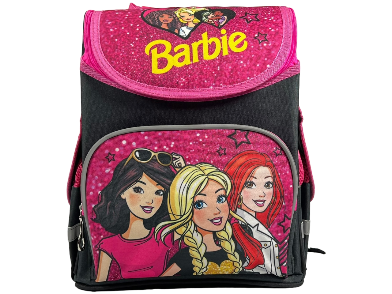 Шкільний рюкзак на два відділення з принтом Barbie