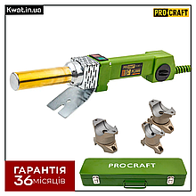 Паяльник для пластикових труб 800 Вт Procraft PL2000 0-300 °C Для труб 20 мм 25 мм 32 мм