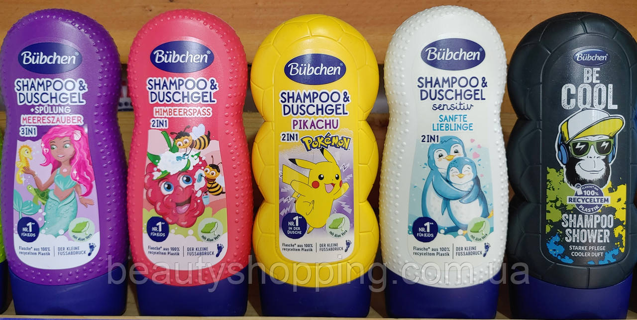 Bubchen Shampoo & Duschgel 2в1 дитячий шампунь гель душ в асортименті 230 мл Німеччина