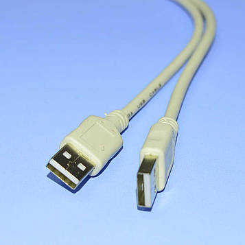 Шнур шт.USB-A - шт.USB-A V2.0 D4.5мм, сірий, 1м 4-0056 (5-0720)
