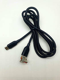 Кабель Borofone BU45 Happy 2-in-1 USB+Type-C to Type-C 1.2m (Чорний)