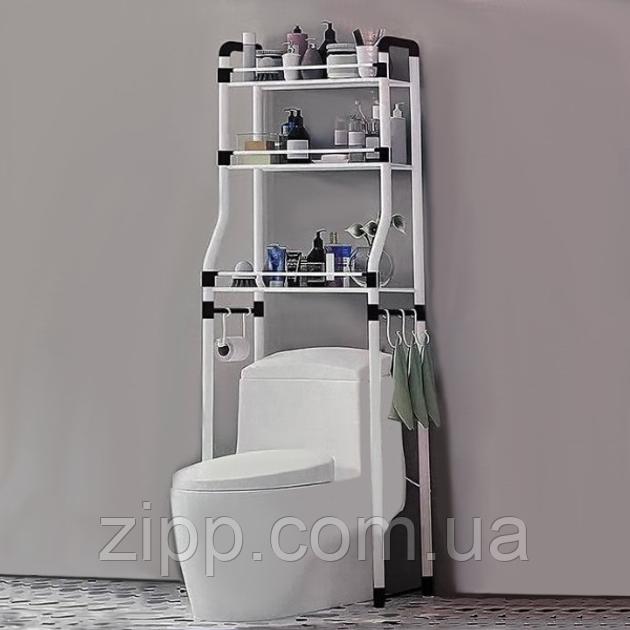 Полиця-стелаж підлогова над унітазом Toilet Rack 8823