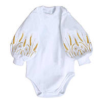 Дитяче боді з вишитими колосками