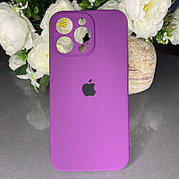 Чохол iPhone 15 Pro Max \ Накладка \ Мікрофібра \ Soft Touch \ Silicone case \ Фіолетовий \ Purple (45)
