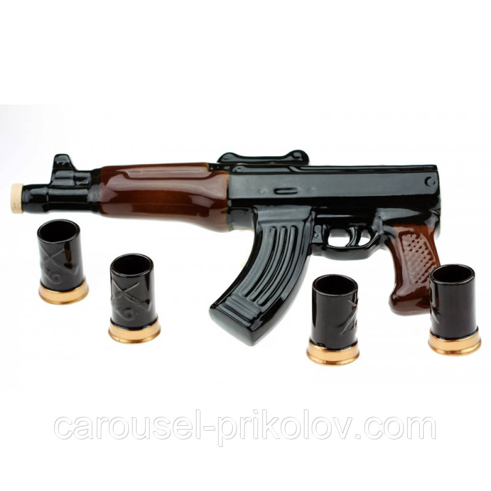 Коньячний набір Автомат АКМ, 5 предметів, фото 1