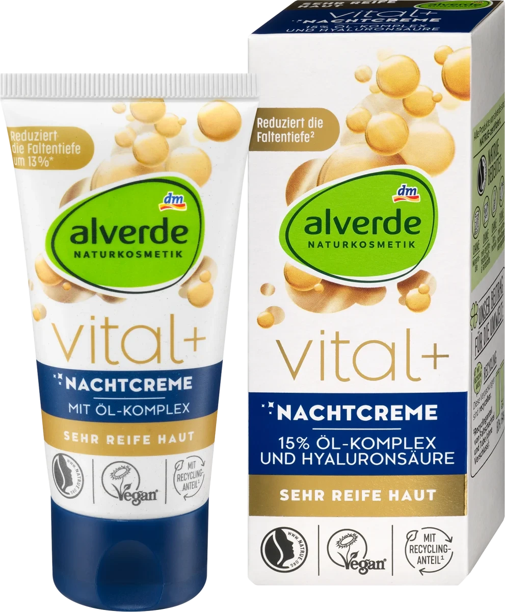 Нічний крем Alverde Naturkosmetik Vital +, 50 мл