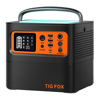 Портативна зарядна станція на 500 Вт Tig Fox T500 Багатофункціональна станція 540 W з літій-іонною батареєю