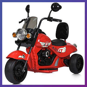 Дитячий електро мотоцикл триколісний на акумуляторі Harley-Davidson M 5739 для дітей 3-8 років Червоний