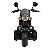 Дитячий електро мотоцикл триколісний на акумуляторі Harley-Davidson M 5739 для дітей 3-8 років Чорний, фото 2