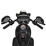 Дитячий електро мотоцикл триколісний на акумуляторі Harley-Davidson M 5739 для дітей 3-8 років Чорний, фото 3