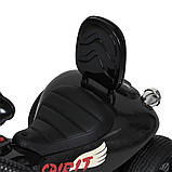 Дитячий електро мотоцикл триколісний на акумуляторі Harley-Davidson M 5739 для дітей 3-8 років Чорний, фото 8