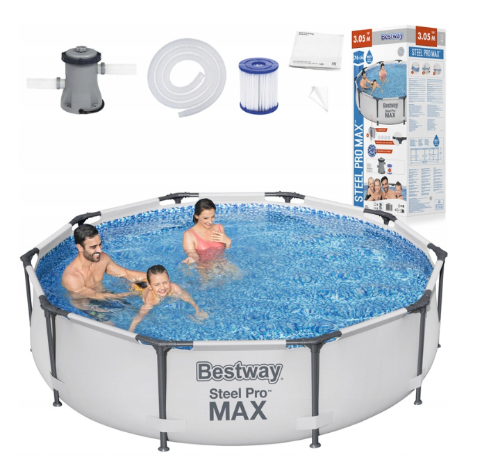Басейн BestWay 56408 каркасний 305 х 76 см, фільтр-насос