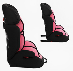 Дитяче автокрісло з бустером JOY RS-64188, група 1/2/3, система ISOFIX, вага дитини від 9-36 кг, рожеве, фото 4