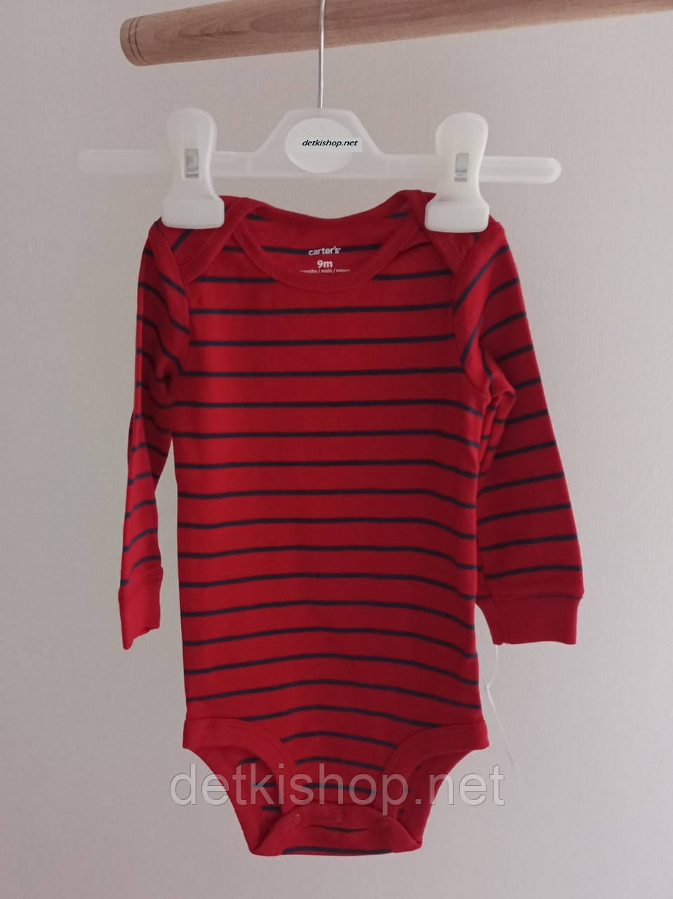 Червоний боді з довгим рукавом для хлопчика Carters