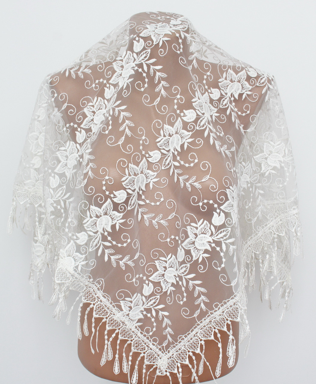 Хустка айворі ажурна 233012, фото 1