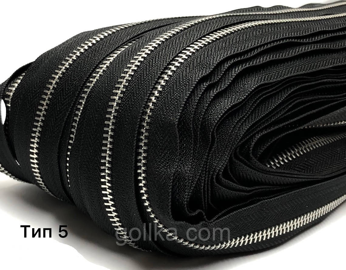 Рулонна спіральна блискавка на метраж (метал) Тип 5 (100 метрів), фото 1