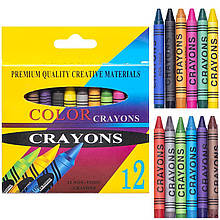 Олівці воскові, Crayons, 12 кольорів