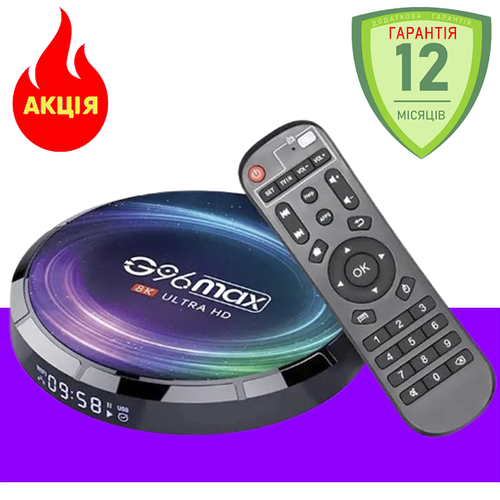 Приставка смарт тв з пультом для телевізора 8K android 11, медіаплеєр ...