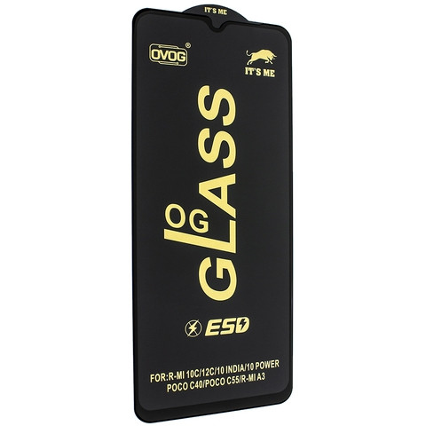 Захисне скло 6D для Xiaomi Poco C40 / C55 / Redmi 10C / 12C Black