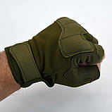 Тактичні тренувальні рукавички без пальців олива, фото 6
