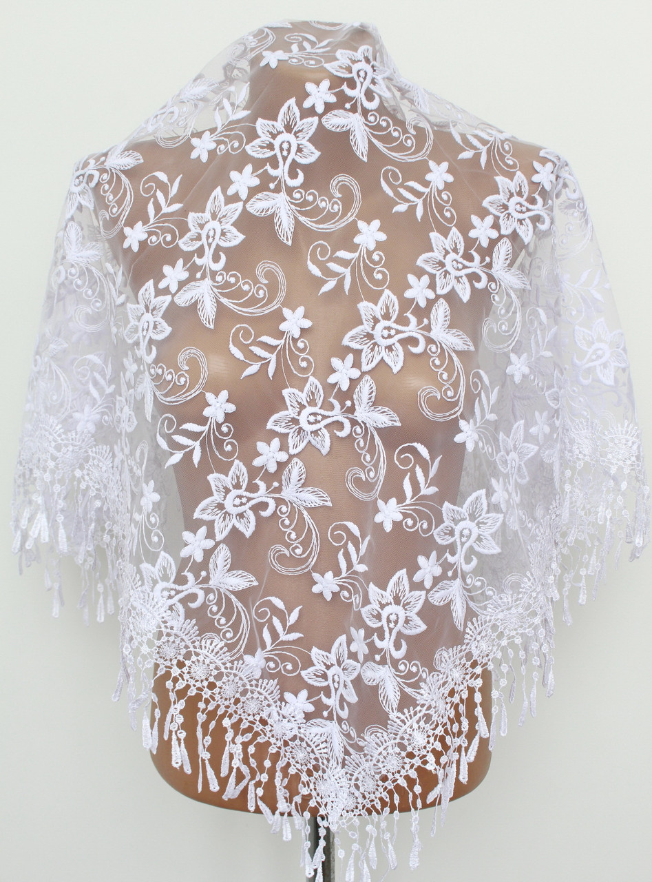 Хустка біла ажурна 230003, фото 1