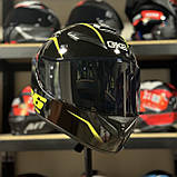 Мотошолом Zip 66 Black із тонованими склом, фото 4