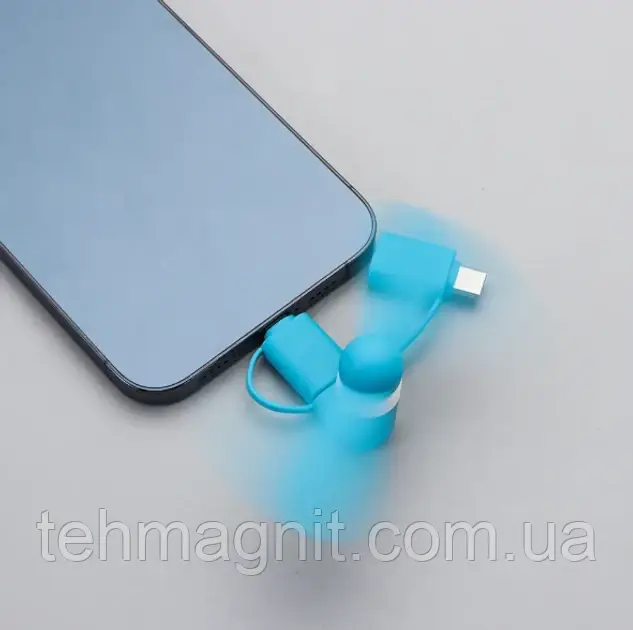 Мінівентилятор для телефона 3 в 1 Micro Usb Type-C
