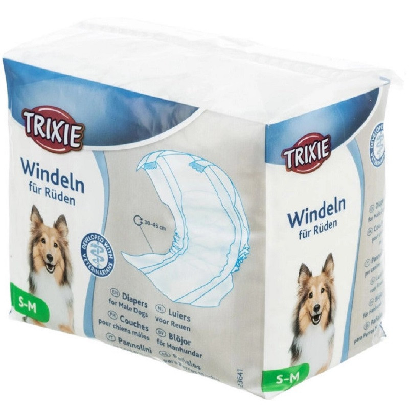 Памперси для собак коберелей рамер S-М 30-46 см 12 шт 23641 Trixie
