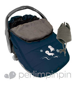 Зимовий конверт-чохол для новонароджених в автокрісло, коляску ТМ PERLIM PINPIN (94) Синій