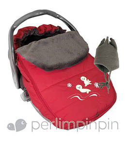 Зимовий конверт-чохол для новонароджених у автокрісло, коляску ТМ PERLIM PINPIN (Канада) Червоний
