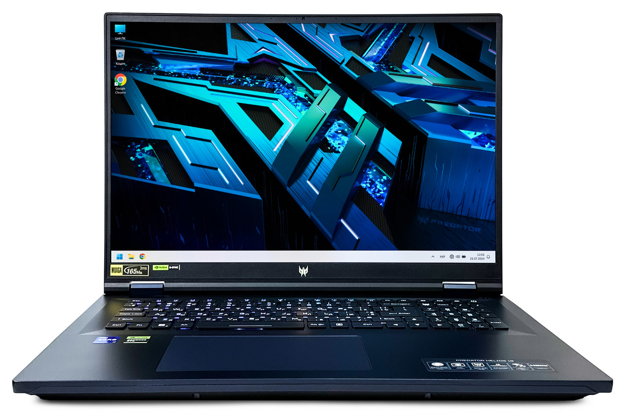 Ноутбук Acer Predator Helios 18: Core i7-13700HX / DDR5 16 ГБ / GeForce RTX 4060, 8 ГБ / SSD 1 ТБ / 18"