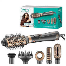 Фен-щітка для волосся VGR V-491, 6 в 1, Professional, 1000 Вт
