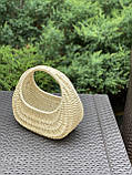 Корзина плетена з білої лози"Равлик". Арт: 2089, фото 3