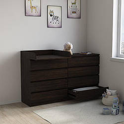 Комод 8 ящиків з пеленальним блоком Венге