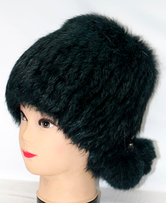 Натуральна жіноча шапка з хутра кролика Black