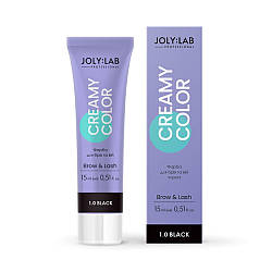 Фарба для брів та вій Joly:Lab Creamy Color Brow & Lash черная, 15 мл