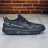 Чоловічі шкіряні кросівки (натуральна шкіра) чорні демісезонні для чоловіків на весну осінь, розміри 40-45, фото 3