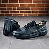 Чоловічі шкіряні кросівки (натуральна шкіра) чорні демісезонні для чоловіків на весну осінь, розміри 40-45, фото 2