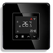 Сенсорний Wi-Fi терморегулятор для теплої підлоги 1DAL | Чорний, Скляна рамка (G86D-TR.WF.BL), фото 2