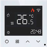 Двозонний Wi-Fi терморегулятор для підлоги 1DAL | Білий, Скляна рамка, 2 підрозетники (G157D-TRX2.WF.WT), фото 2