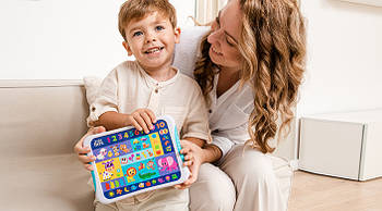 Планшет інтерактивний "Happy Duolingvo" Kids Hits (двомовний, 45+ слів, 15+ мелодій) KH01/012