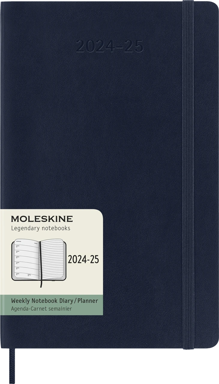 Щотижневик Moleskine 2024-2025 середній 13х21 см сапфір м’який (8056999270582)