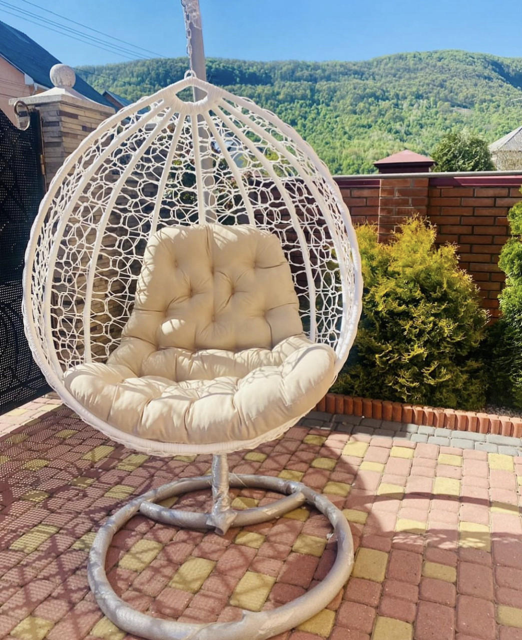 Крісло кокон плетене з ротангу, фото 1