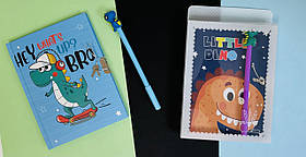 Блокнот В6 На замочці +  ручка "Динозавр" У коробці 137641