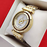 Жіночий наручний годинник Pandora (Пандора) під золото з сріблястим циферблатом що обертається  - код 2458b, фото 2