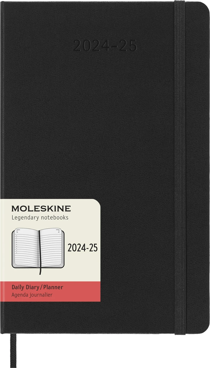 Щоденник Moleskine 2024-2025 середній 13х21 см чорний м’який (8056999270544)