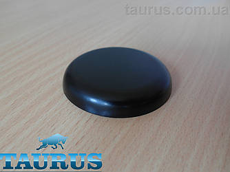 Круглий чорний декоративний фланець Sphere D60мм висотою 10мм із н/ж сталі, без отворів.