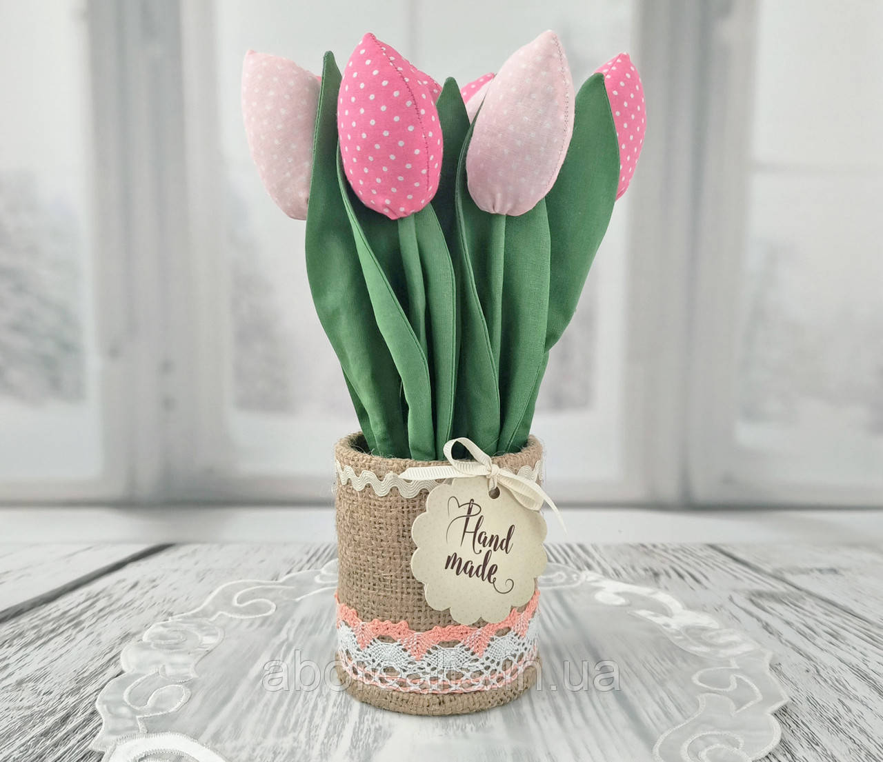 Тюльпани тільда в кашпо рожеві, фото 1