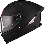 Мотошолом MT BRAKER SV Solid Matt Black, фото 2